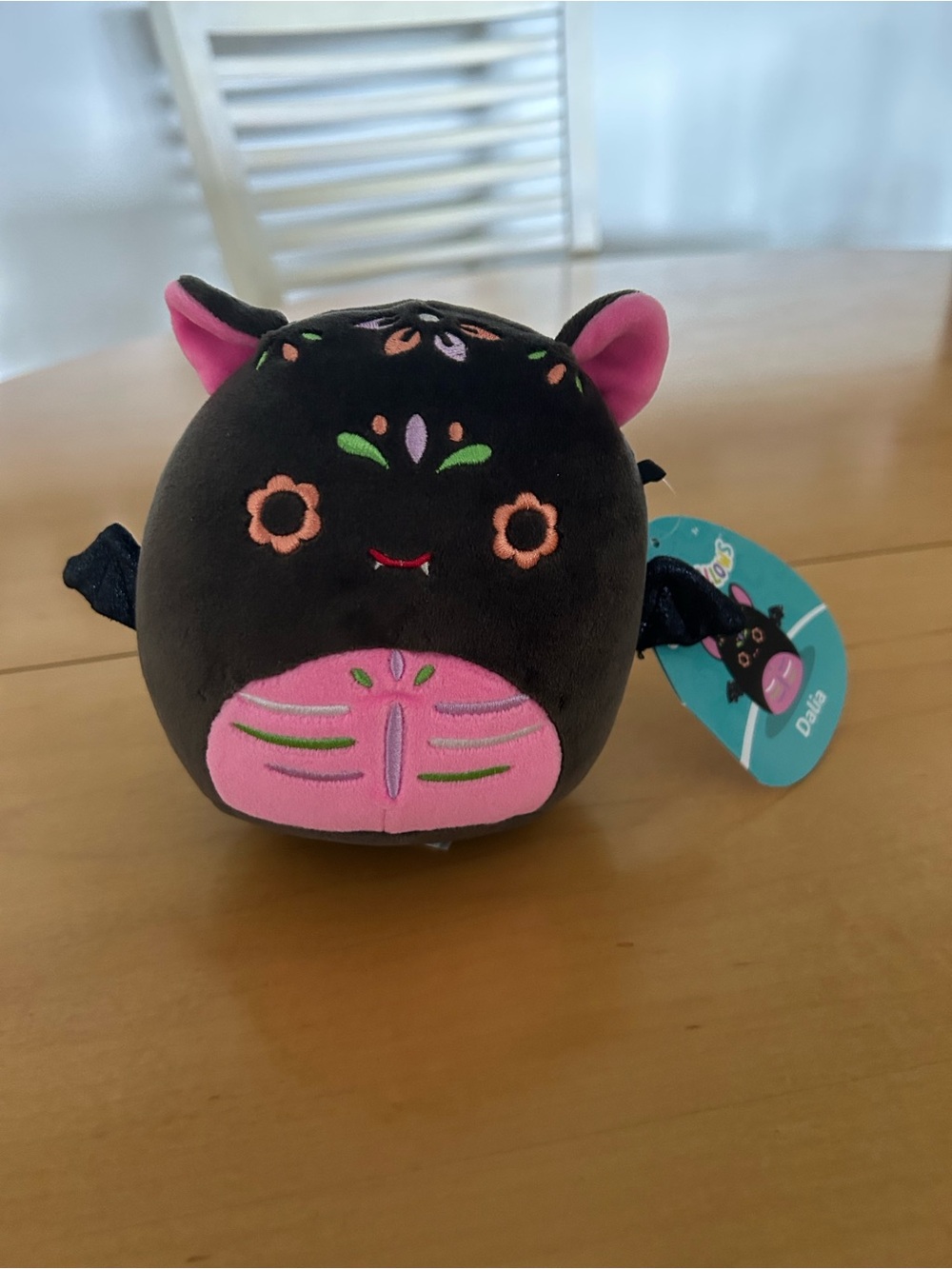 Tag shows plush toy